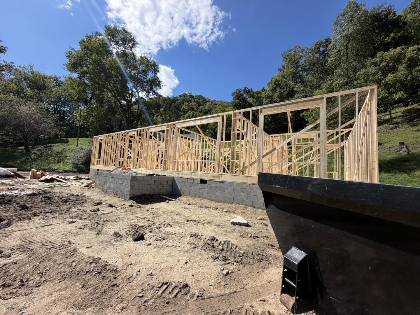 Custom home framing